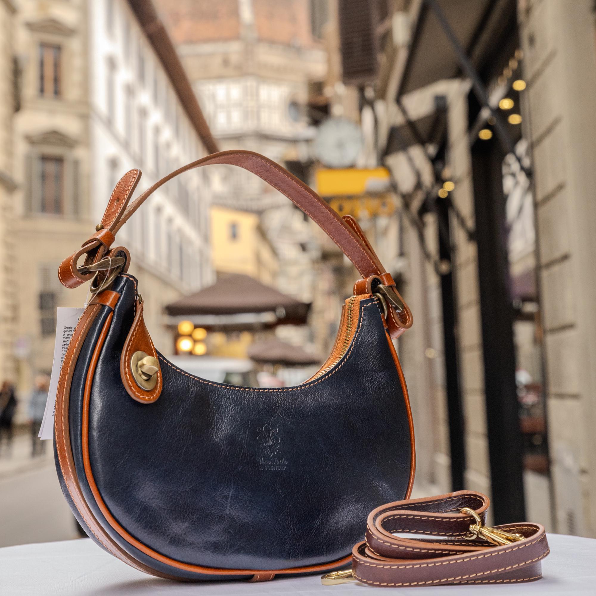 Cuoieria Fiorentina Handtasche Damen Hellblau Beuteltasche