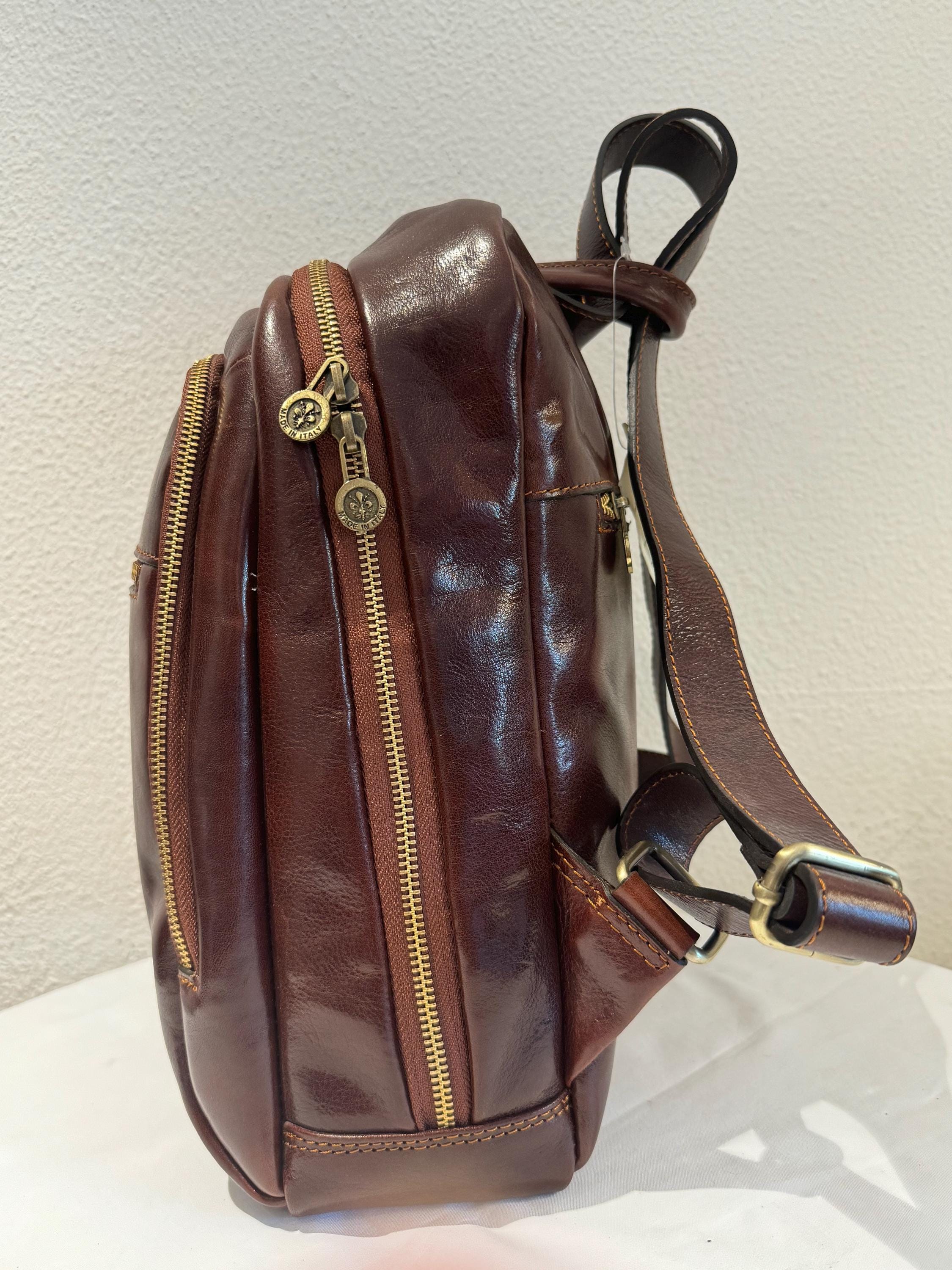 Italian Handmade Leather Backpack for Women | Elegant Brown 