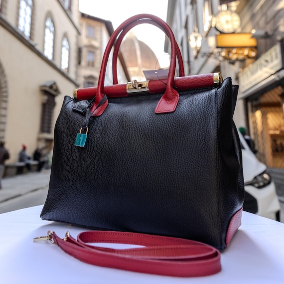 Italian Handmade Leather Bags for Women | Elegant Black and  display picture 3