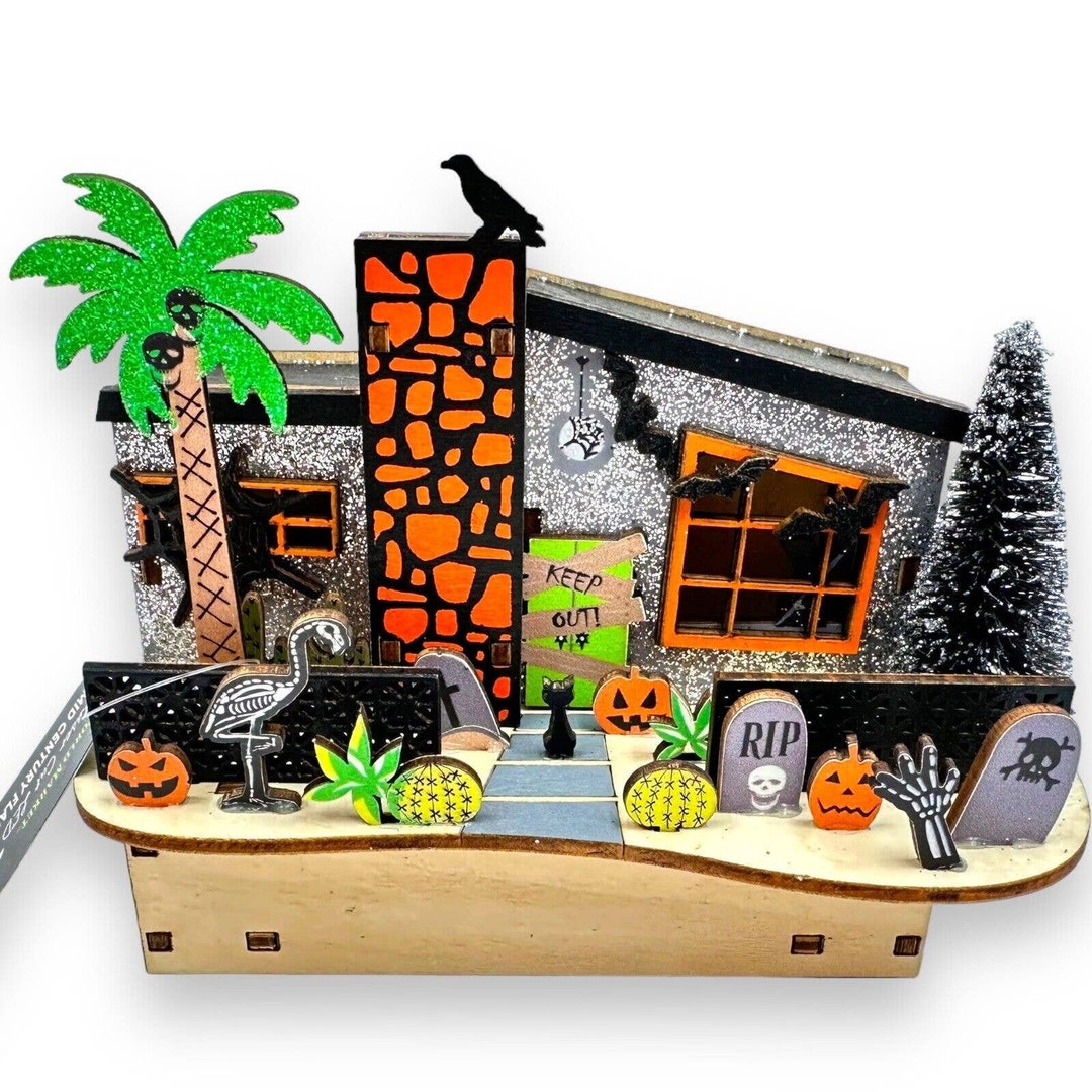 New 2023 World Market Halloween Village Wood Light up Haunted Etsy