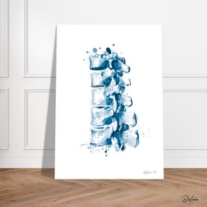 Handmade watercolor spine painting