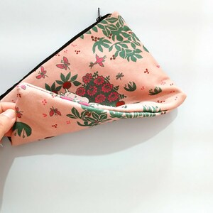 Moomin Zipper Pouch: Handmade Cotton Finnish Purse, Anime Organizer image 6