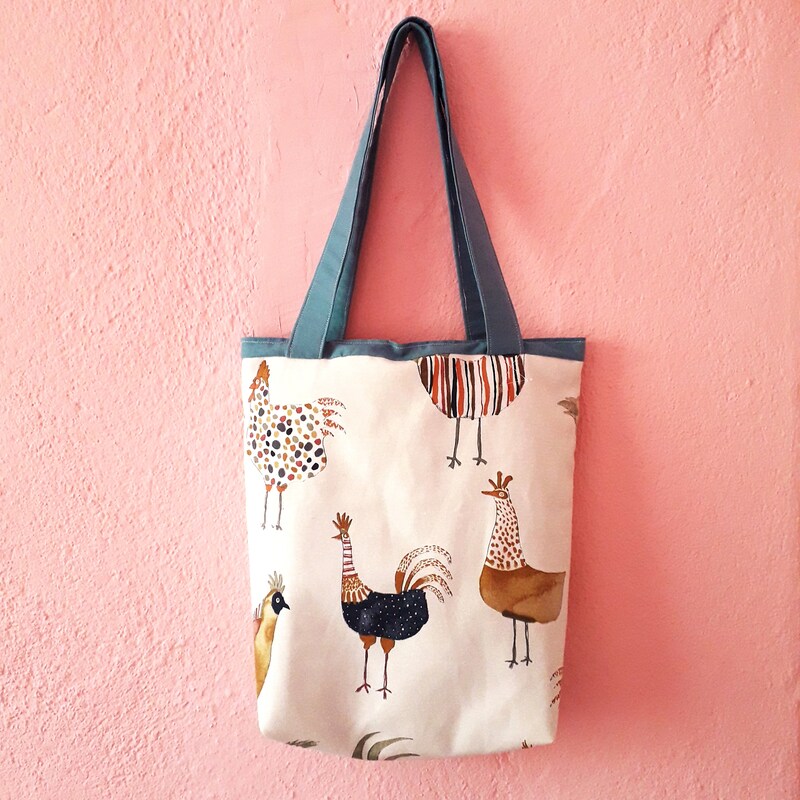 Funky Chicken Quilted Tote Bag GFTOHD8756 main image 0