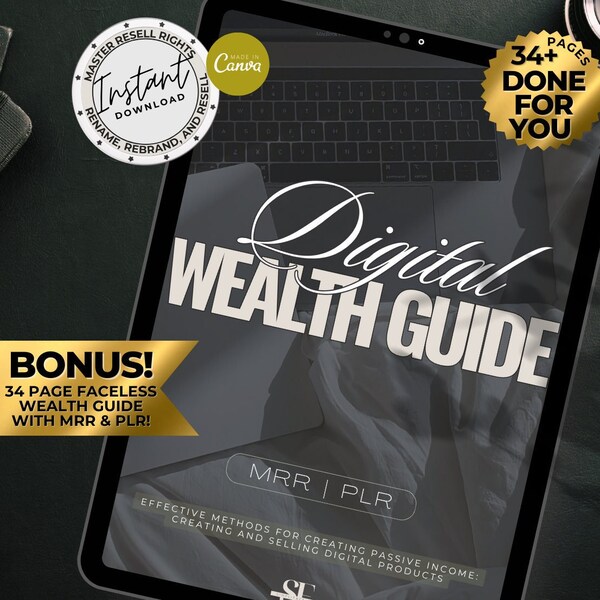 Done for You Ultimate Faceless Digital Wealth 2in1 Bundle, Private Label PLR, Master Resell Rights MRR, Faceless Wealth, Faceless Marketing