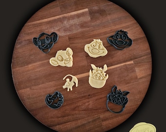 Juego de 4 cortadores de galletas de El Rey León de Disney