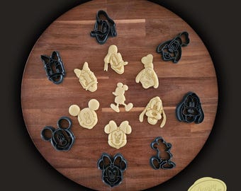 Set of 7 Disney Mickey cookie cutters