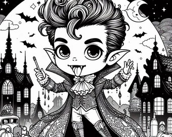 Cute Horror Adult Coloring Book 1