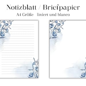 Printable Stationery, Printable Notepaper, Printable Stationery, Floral Stationery, Writing Set, Penpal