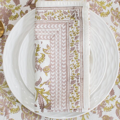 Floral 100 Cotton Cloth Napkins for Dining Table Kitchen Etsy