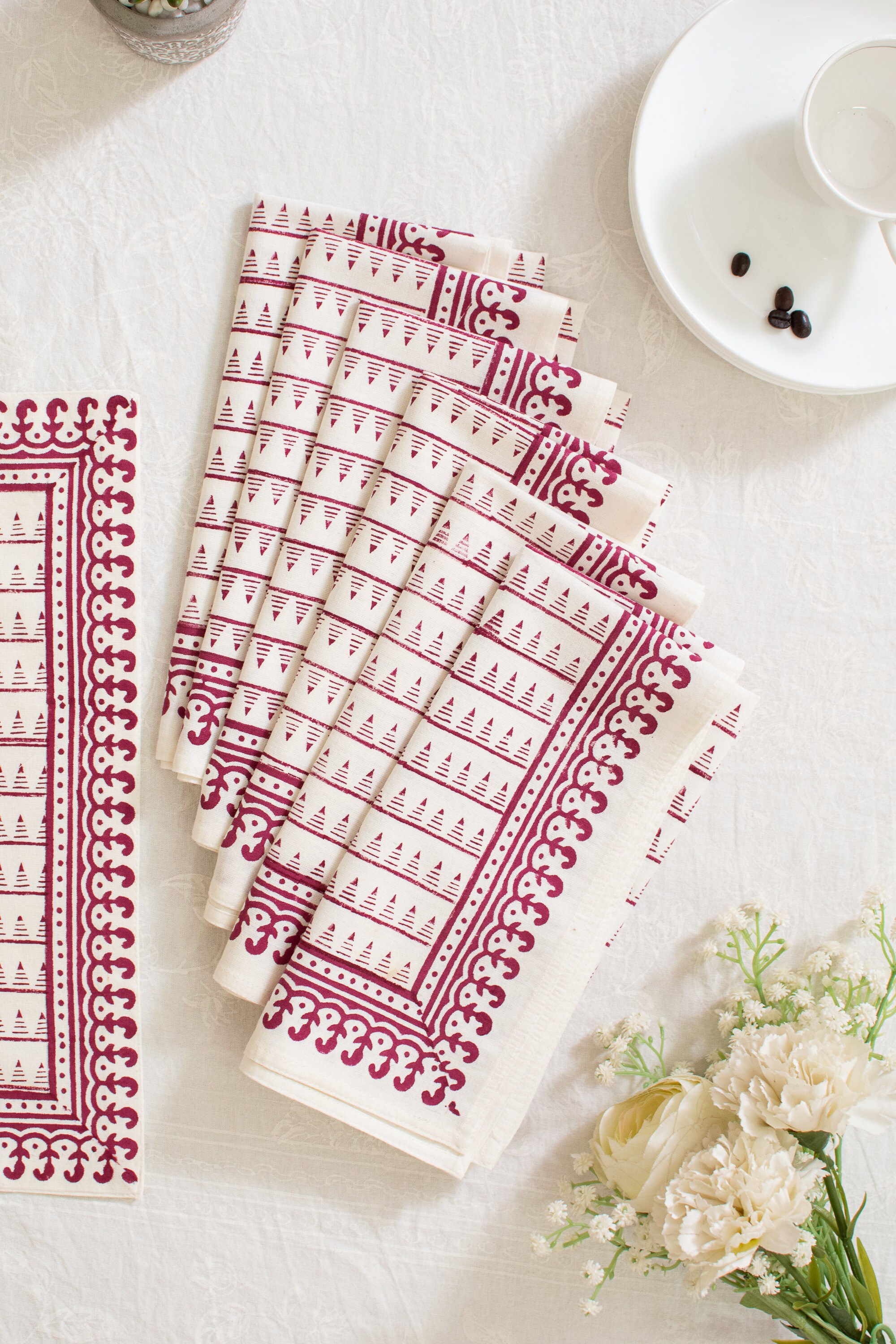 Christmas Tree 100% Cotton Cloth Napkins for Dining Table Kitchen ...