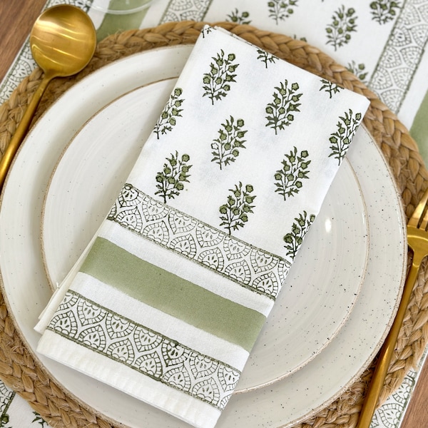 Sage Green Cloth Napkins for Dining Table, Kitchen, Wedding, Baby Shower,Dinner Parties & Everyday Use, 20x20 inch, 100% Cotton