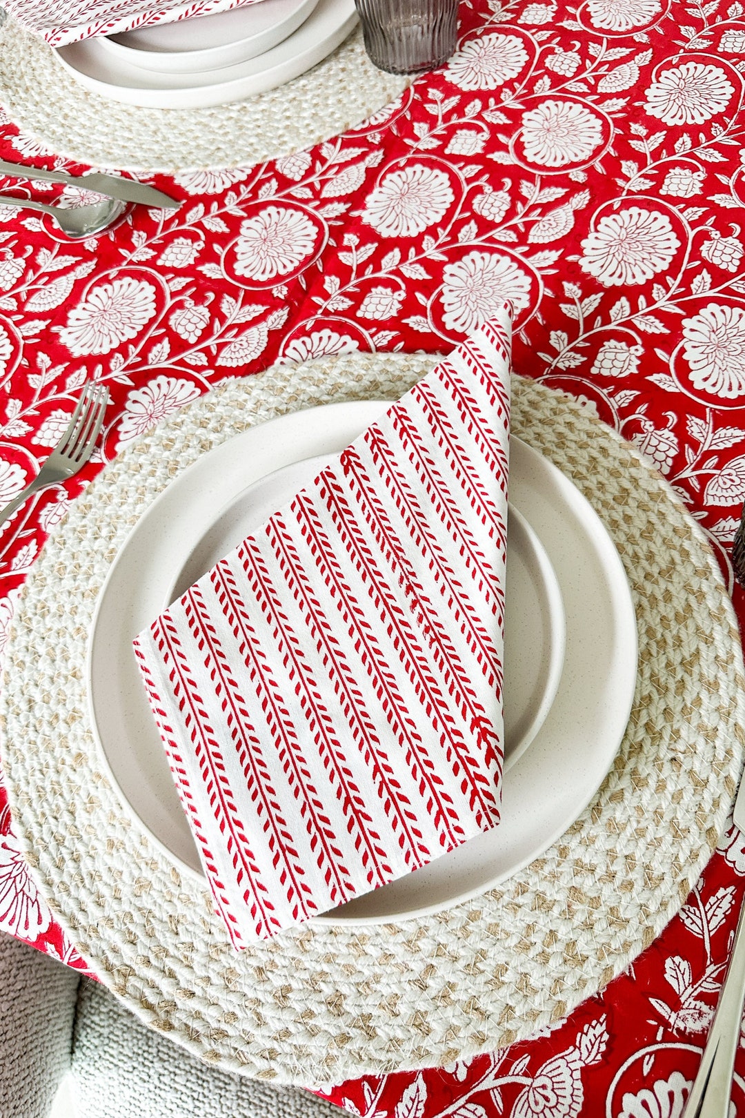 Red Cloth Napkins for Dining Table, Kitchen, Wedding, Baby Shower ...