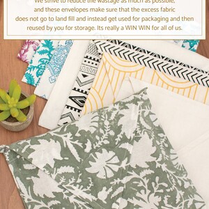 Floral Print 100% Cotton Set of 6 Placemats for Dining Table Kitchen Wedding Everyday Use Dinner Parties (14x18 inch, Blue, Block Printed) afbeelding 7