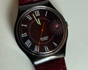 Vintage Swatch Watch Standard Gents #GB416 BARAJAS 1992