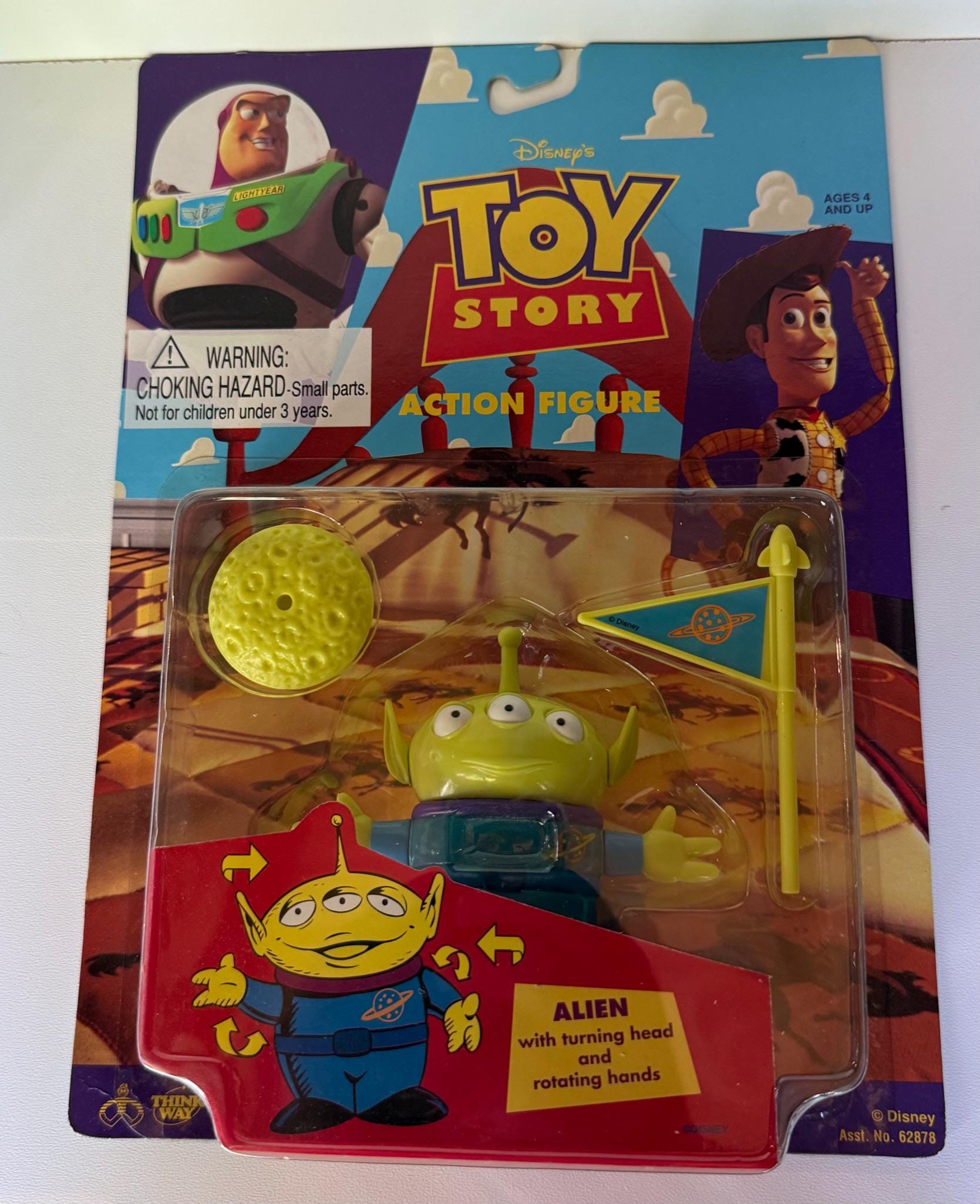 Disney Toy Story ALIEN Action Figure 1995 Thinkway Toys Pixar New
