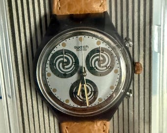 Swatch Watch 1992 "SIRIO" CHRONO SM101 Unworn Mint Condition in Case