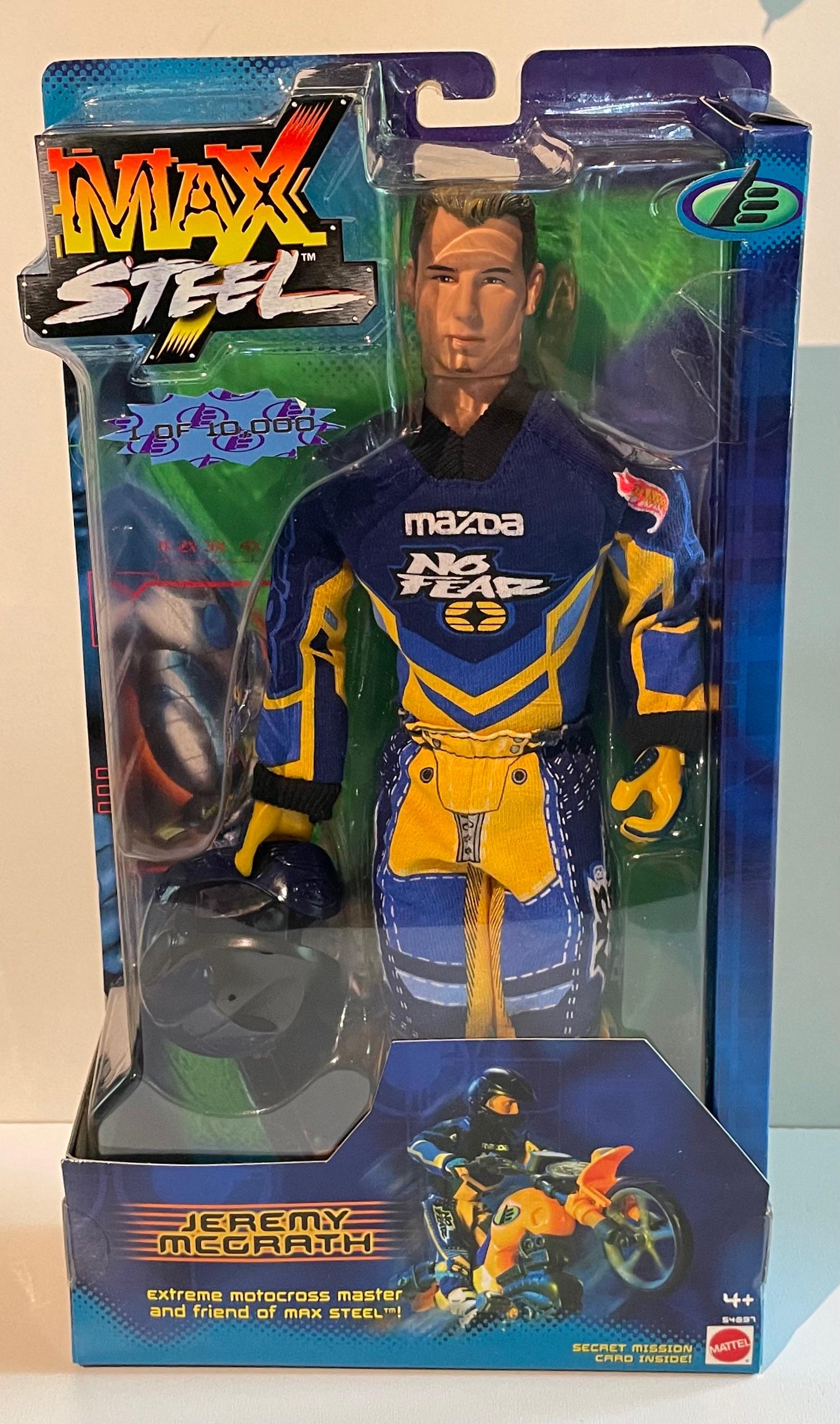 マックストイ　マックスメン Max Steel JEREMY MCGRATH Extreme Motocross No Fear Mazda Mattel