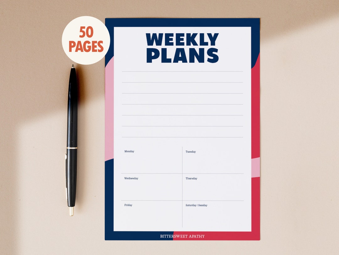 Planificador Diario Sin Fecha Bloc De Notas De Lista De Tareas, Planificador Diario, Sin Fecha, 52 Hojas, Arrancable, 6.5 X 9.8 Pulgadas, Organizador De Productividad Con Horario Por Hora Para Tareas To