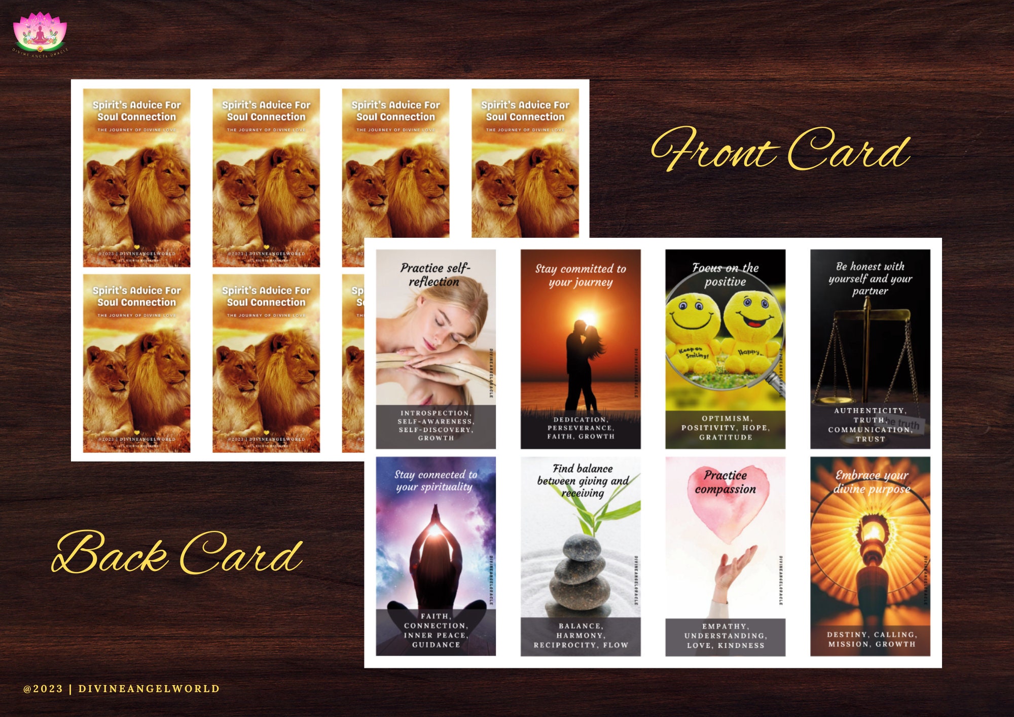 Printable Love Oracle Cards Spirit's Advice on Soul Connection, Digital ...