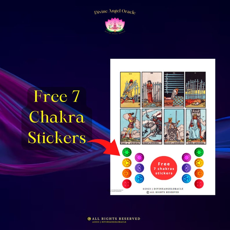 Printable Tarot Cards Stickers for Tarot Spreads or Journal Instant ...