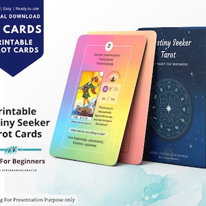 Baraja de Tarot Rider Waite Smith, Cartas del Tarot "Buscador del Destino" para principiantes y lectores avanzados, Significados del Tarot Numerológico, Conoce tu Destino
