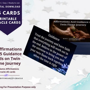 Printable Twin Flame Readings Affirmations, Psychic Connection Insights, Love and Relationship Tarot Guidance Oracle Deck, Digital Download