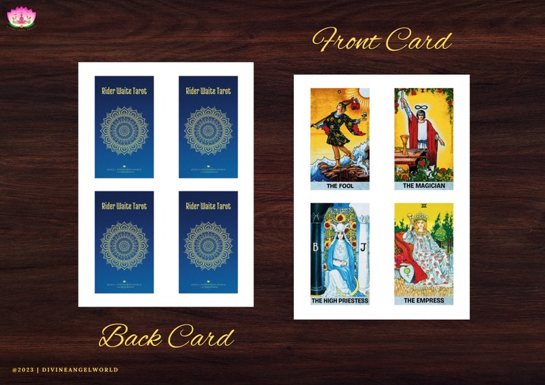 Printable Rider Waite Tarot Cards Digital Tarot Deck, Psychic Readings ...