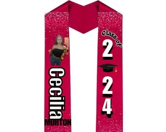 Custom graduation stole