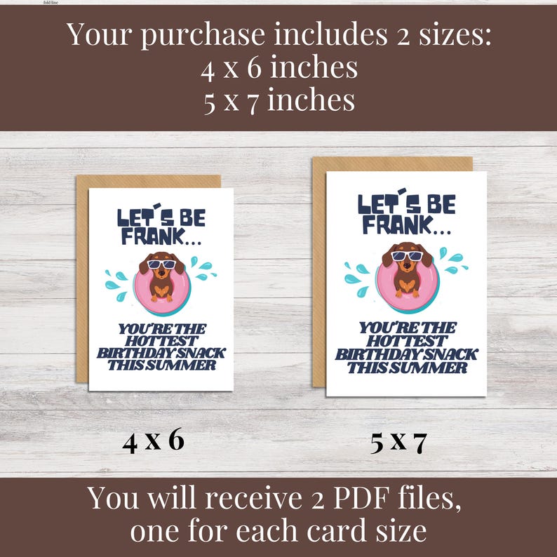 Funny Dachshund Birthday Card Printable for Dog Lovers Summer Hot Dog ...