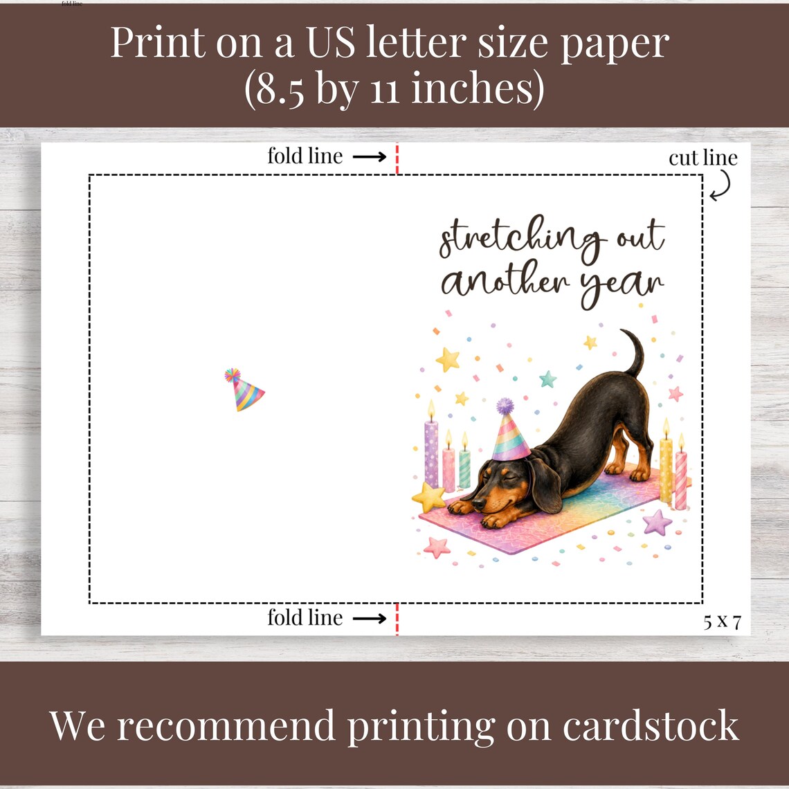 Funny Dachshund Birthday Card Printable | Cute Sausage Dog Wiener Dog ...