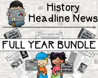 This Day in History Headline News - Daily Reading Passages Full Year Bundle