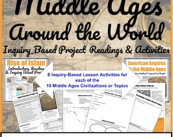 Middle Ages Lesson Bundle - Inquiry Based Learning Project Activities - Perfect for Homeschool or Classroom Use - Full Year - World History