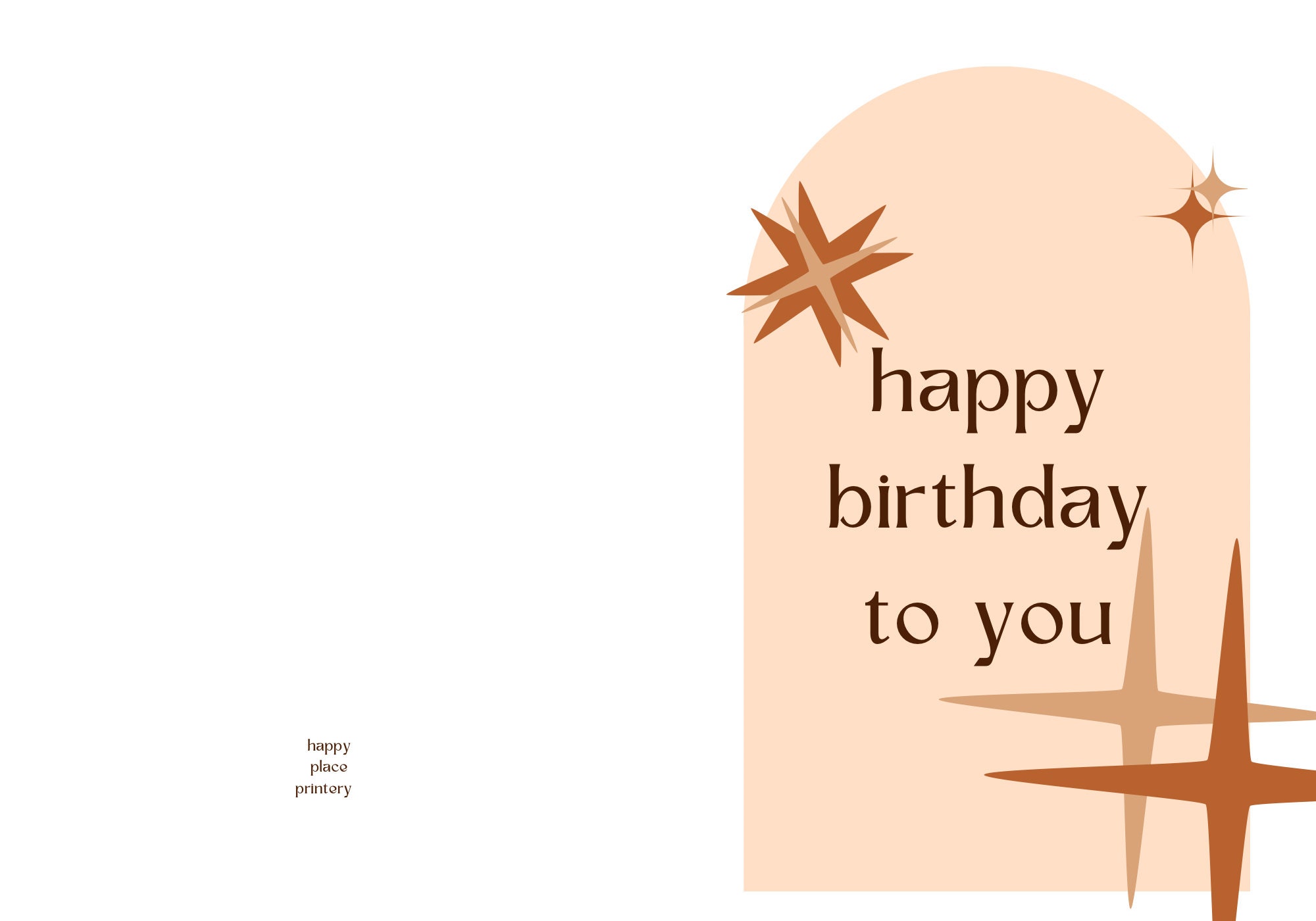 Midmod Style Birthday Card Template/printable Retro Birthday Card/clean ...