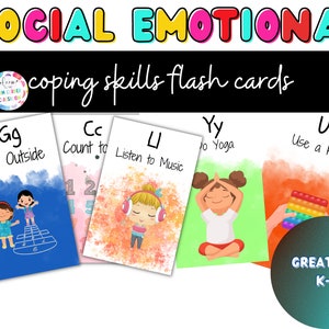 Coping Skills Alphabet l Social Worker l Anxiety Coping Skills Cards l Calming Down Strategies l Calming Corner
