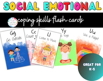 Coping Skills Alphabet l Social Worker l Anxiety Coping Skills Cards l Calming Down Strategies l Calming Corner