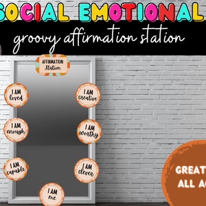 PRINTABLE Affirmation Station Posters | Bulletin Board Display | Elementary School | Teacher | Classroom Affirmation | Circle Mirror Posters
