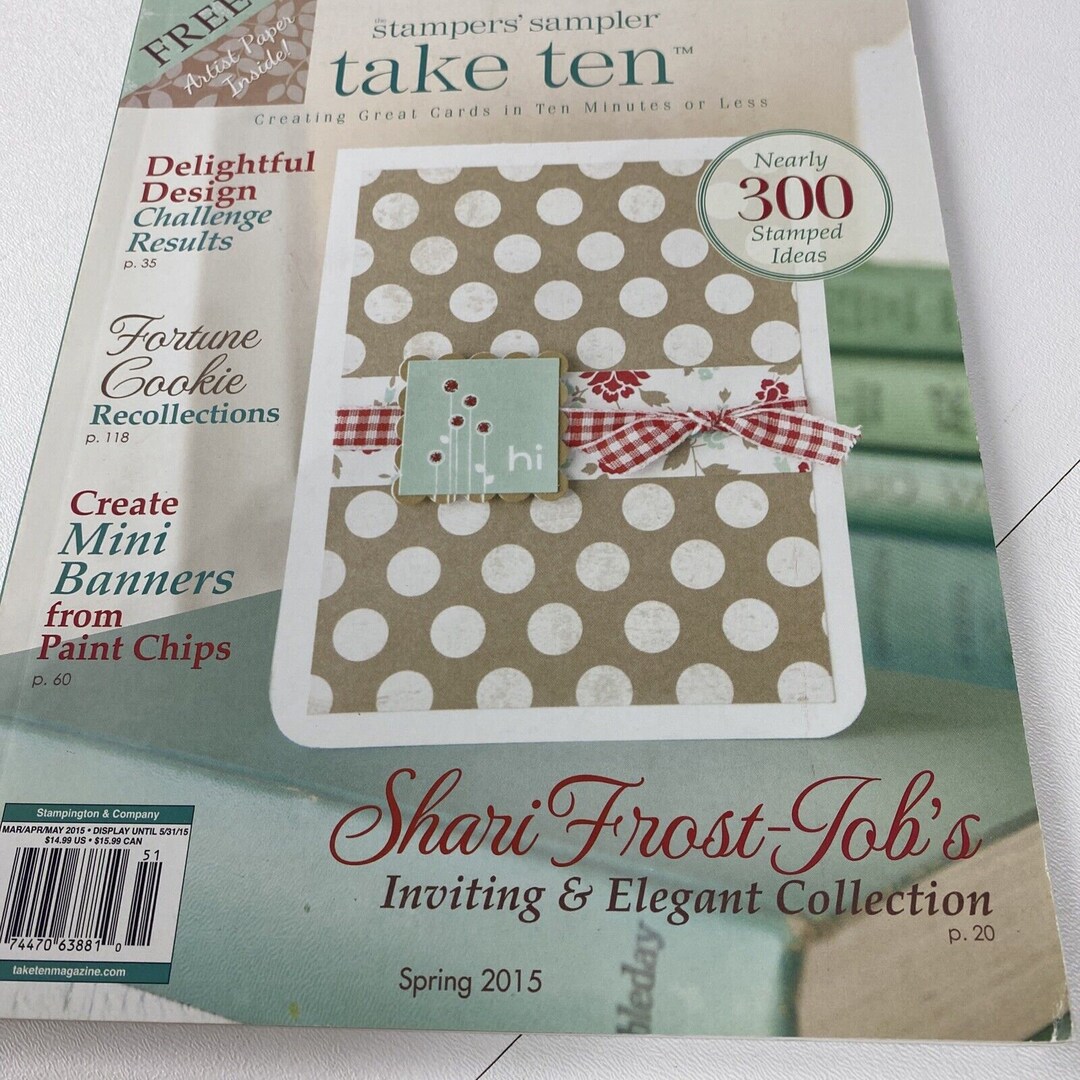 Stampers Sampler Take Ten Nearly 300 Stamped Ideas March 2015 - Etsy