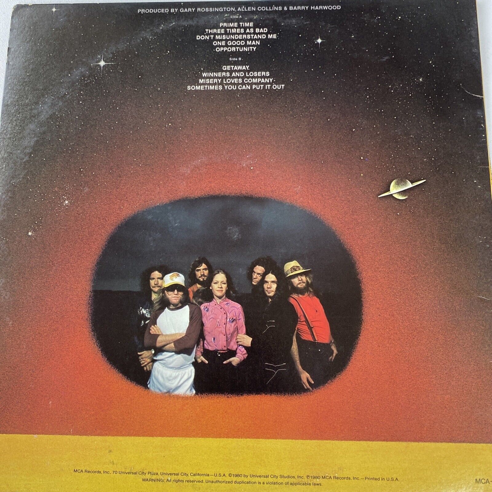 Rossington Collins Band Anytime Anyplace Anywhere Record Album