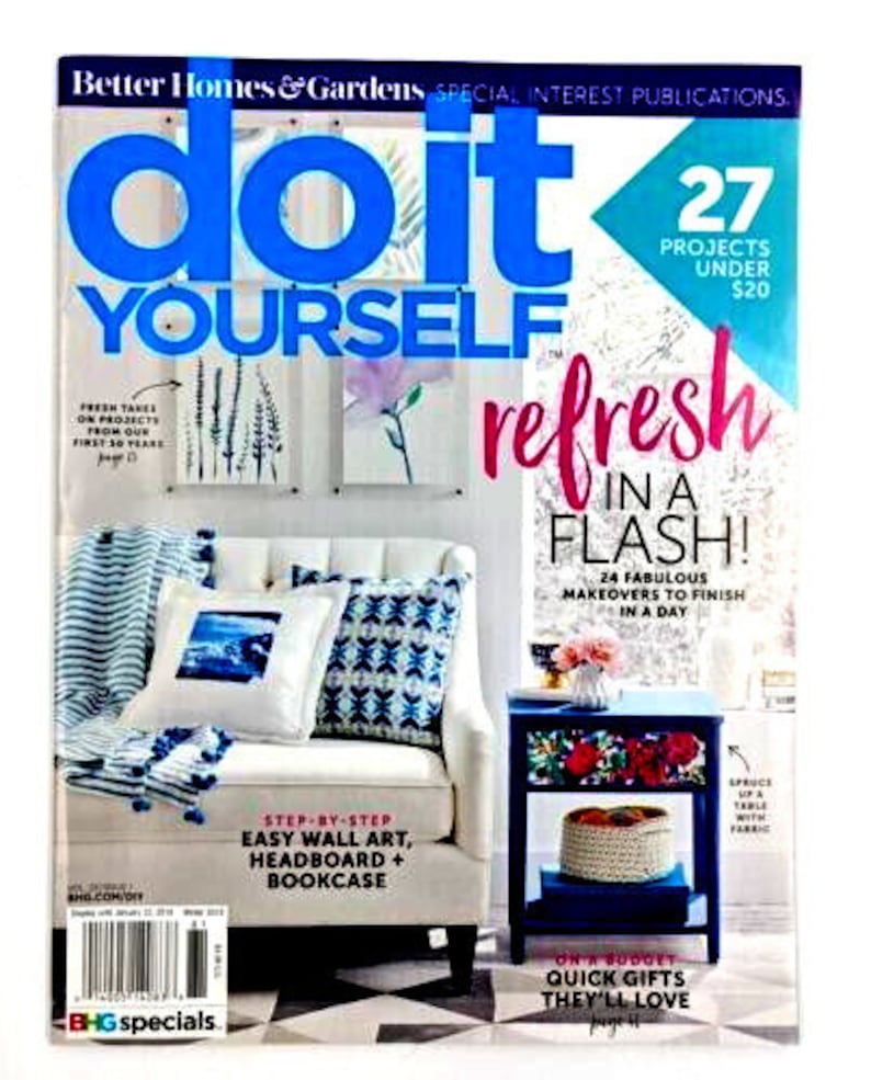 Better Homes & Gardens Do It YOURSELF Magazine Winter 2018 Etsy