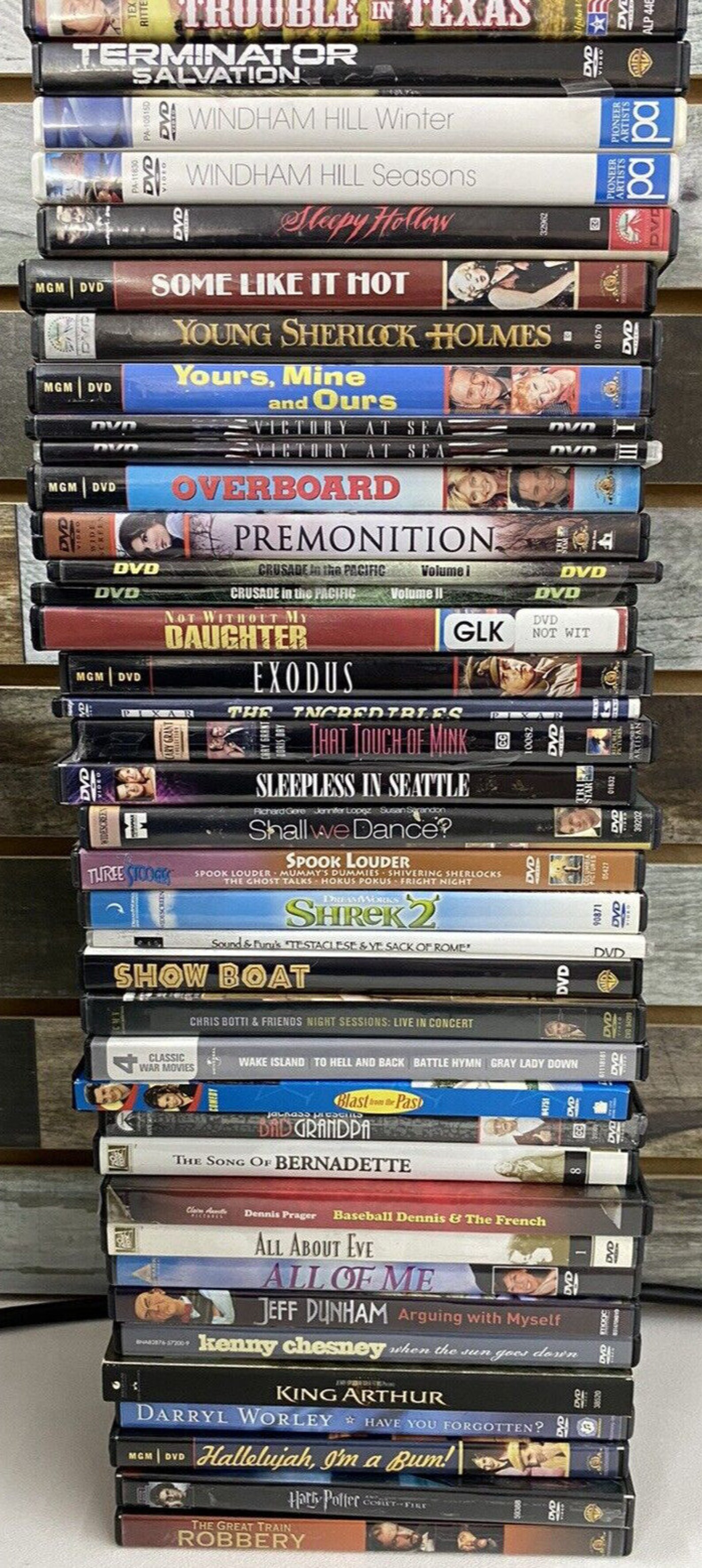Lot of 75 PRE-OWNED Assorted Bulk Dvds (“from Very Good to Like New”)ls ...