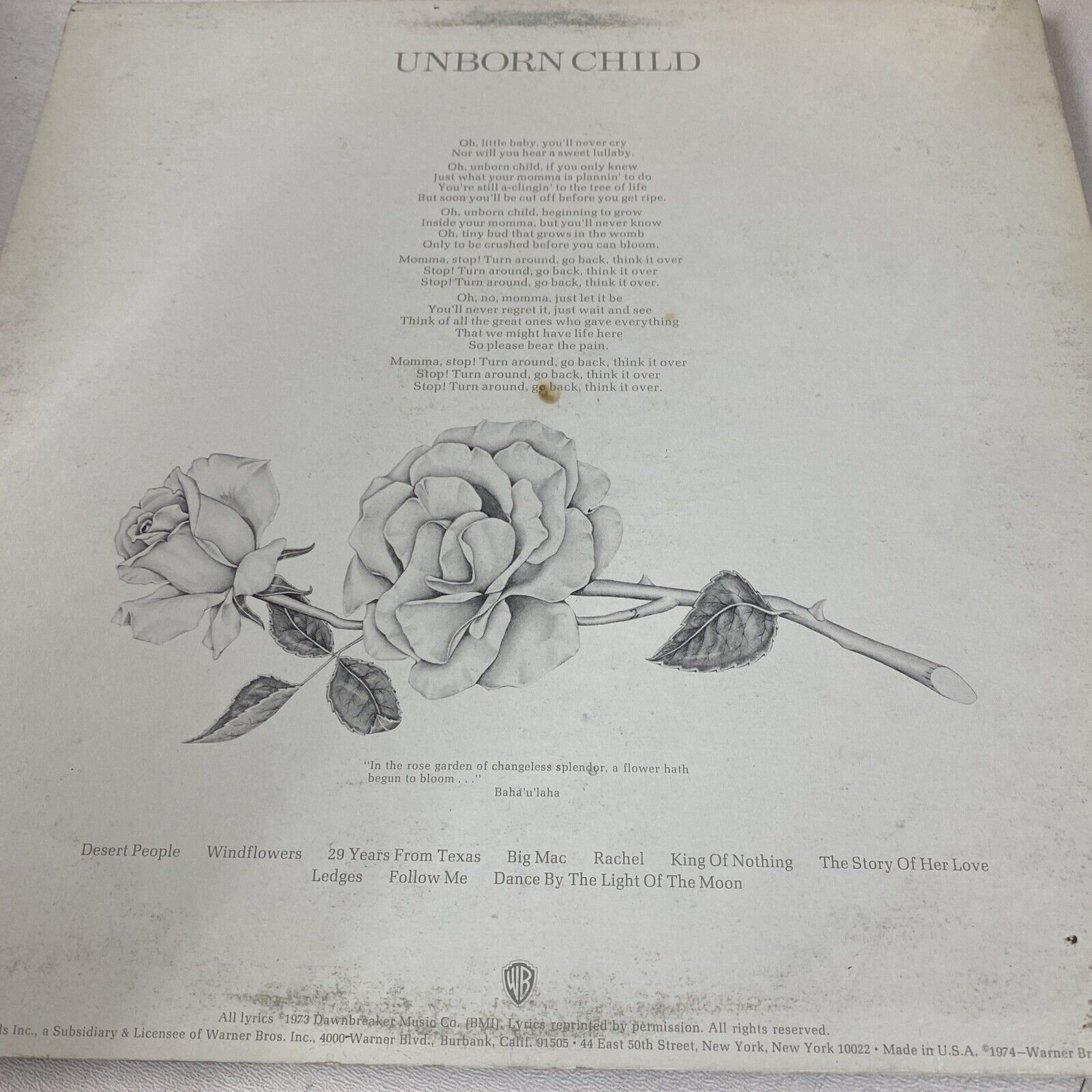 Seals and Crofts Unborn Child 1974 Warner Bros.lp Vinyl LS Etsy