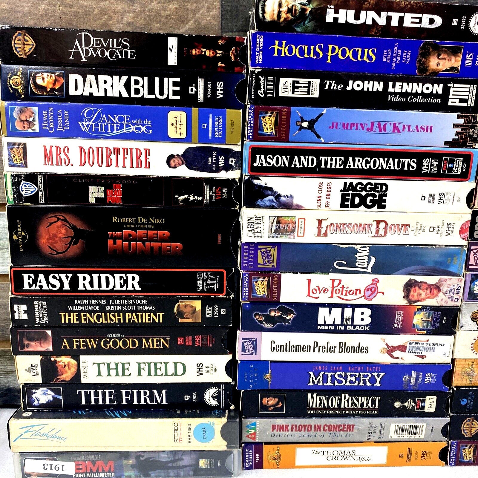 Lot of 40 Classic Movies Music VHS Tapes Major Titiles Etsy