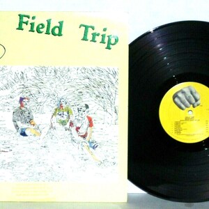 May include: A yellow vinyl record album cover with the title "Field Trip" in green text and the word "beautiful" in a curved line above the title. The cover features a black and white illustration of four people sitting in a grassy area.