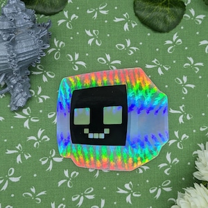 Pegatinas holográficas Happy Computer Pets, 99 unidades, troqueladas y resistentes al agua, acabado brillante