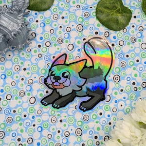 Pegatina holográfica Azure Chapaa -Palia / Diecut & Resistente al agua / Acabado mate