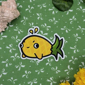Pineapple Whale Sticker  | Diecut & Water Resistant