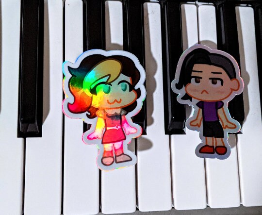 Tinner Sticker Tinner & Kuriie Holographic Sticker Pair | Diecut | Water Resistant - Etsy
