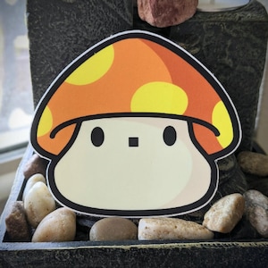 Orange Pilz Monster Sticker - Maple Story | Diecut & Wasserabweisend | Mattes Finish