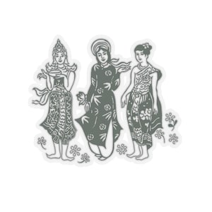 Three Ladies Rice Sticker