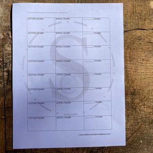 Writers Prompt Template Worksheet to go with Charmed Stories Charms